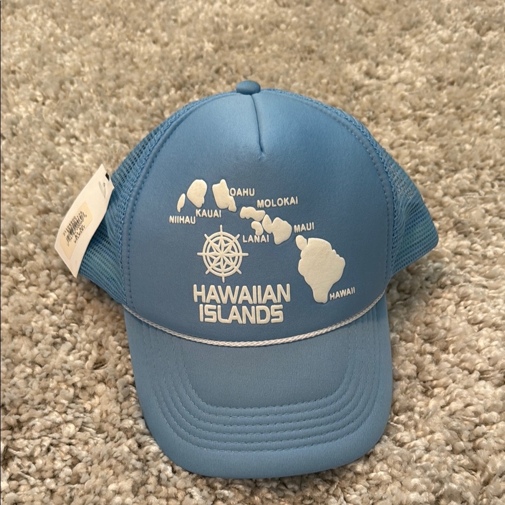 Hawaiian Islands Blue Trucker Hat
